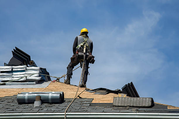 Professional Roof Installation technician working in Tiverton, RI
